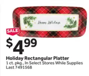 Stop&Shop Holiday Rectangular Platter offer