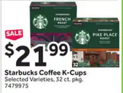 Stop&Shop Starbucks Coffee K-Cups offer