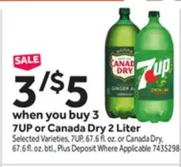 Stop&Shop 7UP or Canada Dry 2 Liter offer