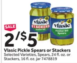 Stop&Shop Vlasic Pickle Spears or Stackers offer