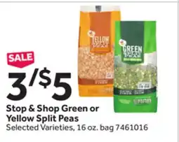 Stop&Shop Stop & Shop Green or Yellow Split Peas offer