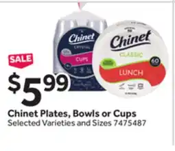 Stop&Shop Chinet Plates, Bowls or Cups offer