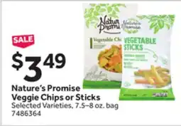 Stop&Shop Nature's Promise Veggie Chips or Sticks offer