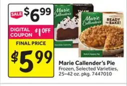 Stop&Shop Marie Callender's Pie offer
