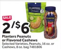 Stop&Shop Planters Peanuts or Flavored Cashews offer
