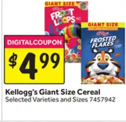 Stop&Shop Kellogg's Giant Size Cereal offer