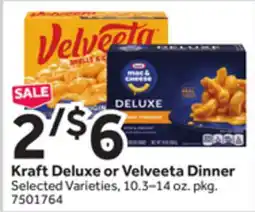 Stop&Shop Kraft Deluxe or Velveeta Dinner offer