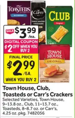 Stop&Shop Town House, Club, Toasteds or Carr's Crackers offer
