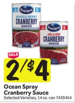 Stop&Shop Ocean Spray Cranberry Sauce offer
