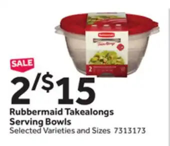 Stop&Shop Rubbermaid Takealongs Serving Bowls offer