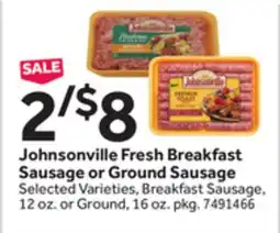 Stop&Shop Johnsonville Fresh Breakfast Sausage or Ground Sausage offer