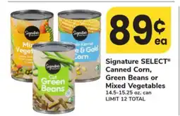 ACME Signature SELECT Canned Corn, Green Beans or Mixed Vegetables offer
