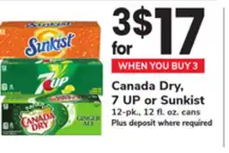 ACME Canada Dry, 7 UP or Sunkist offer