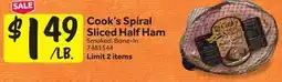 Stop&Shop Cook's Spiral Sliced Half Ham offer