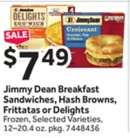 Stop&Shop Jimmy Dean Breakfast Sandwiches, Hash Browns, Frittatas or Delights offer