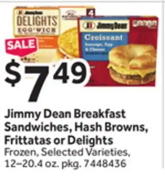Stop&Shop Jimmy Dean Breakfast Sandwiches, Hash Browns, Frittatas or Delights offer