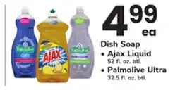 ACME Dish Soap • Ajax Liquid 52 fl. oz. btl. • Palmolive Ultra. 5 fl. oz. btl offer