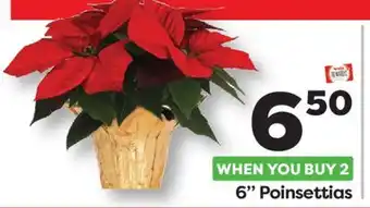 Weis Markets 6 Poinsettias offer