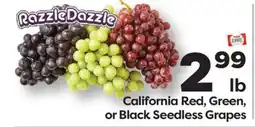 Weis Markets California Red, Green, or Black Seedless Grapes offer