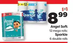 Weis Markets Angel Soft 12 mega rolls Sparkle 6 double rolls offer