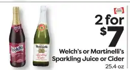 Weis Markets Welch's or Martinelli's Sparkling Juice or Cider offer