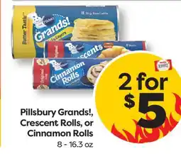 Weis Markets Pillsbury Grands!, Crescent Rolls, or Cinnamon Rolls offer