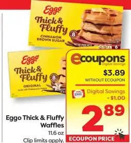 Weis Markets Eggo Thick & Fluffy Waffles offer