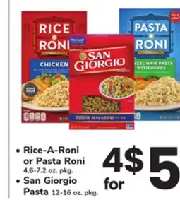 ACME • Rice-A-Roni or Pasta Roni 4.6-7.2 oz. pkg. • San Giorgio Pasta 12-16 oz. pkg offer