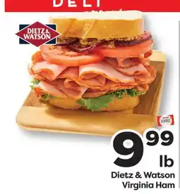 Weis Markets Dietz & Watson Virginia Ham offer