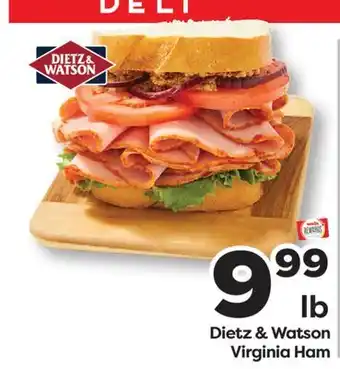 Weis Markets Dietz & Watson Virginia Ham offer