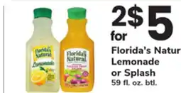 ACME Florida's Natural Lemonade or Splash offer