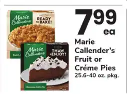 ACME Marie Callender's Fruit or Créme Pies offer