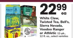 ACME White Claw, Twisted Tea, Bell's, Sierra Nevada, Voodoo Ranger or Athletic offer