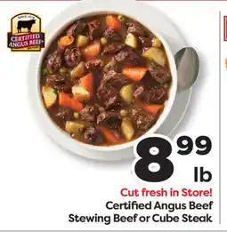 Weis Markets Certified Angus Beef Stewing Beef or Cube Steak offer