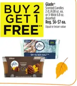 Dollar General Glade Scented Candles 3-Wick offer