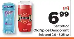 Weis Markets Secret or Old Spice Deodorant offer