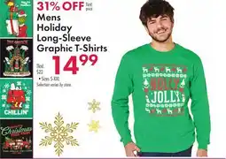 Boscov's Mens Holiday Long-Sleeve Graphic T-Shirts offer