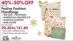 Boscov's Festive Fashion Handbags offer