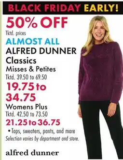 Boscov's ALFRED DUNNER Classics offer