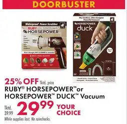 Boscov's RUBY HORSEPOWER or HORSEPOWER DUCK Vacuum offer