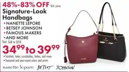 Boscov's Signature-Look Handbags offer
