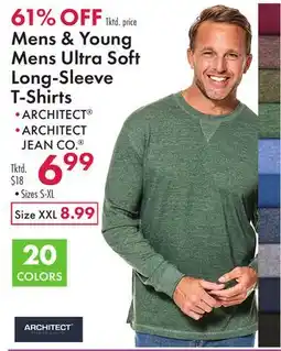 Boscov's Mens & Young Mens Ultra Soft Long-Sleeve T-Shirts offer
