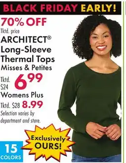 Boscov's ARCHITECT Long-Sleeve Thermal Tops offer