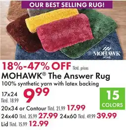 Boscov's MOHAWK The Answer Rug offer