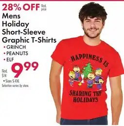 Boscov's Mens Holiday Short-Sleeve Graphic T-Shirts offer