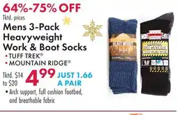 Boscov's Mens 3-Pack Heavyweight Work & Boot Socks offer