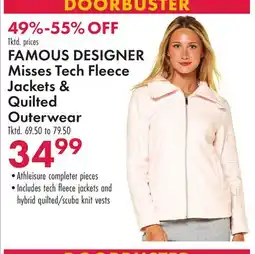 Boscov's FAMOUS DESIGNER Misses Tech Fleece Jackets & Quilted Outerwear offer