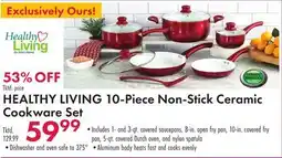 Boscov's HEALTHY LIVING 10-Piece Non-Stick Ceramic Cookware Set offer