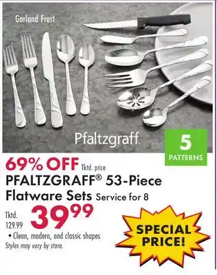 Boscov's PFALTZGRAFF 53-Piece Flatware Sets offer