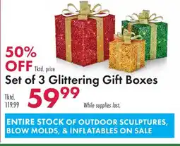 Boscov's Set of 3 Glittering Gift Boxes offer